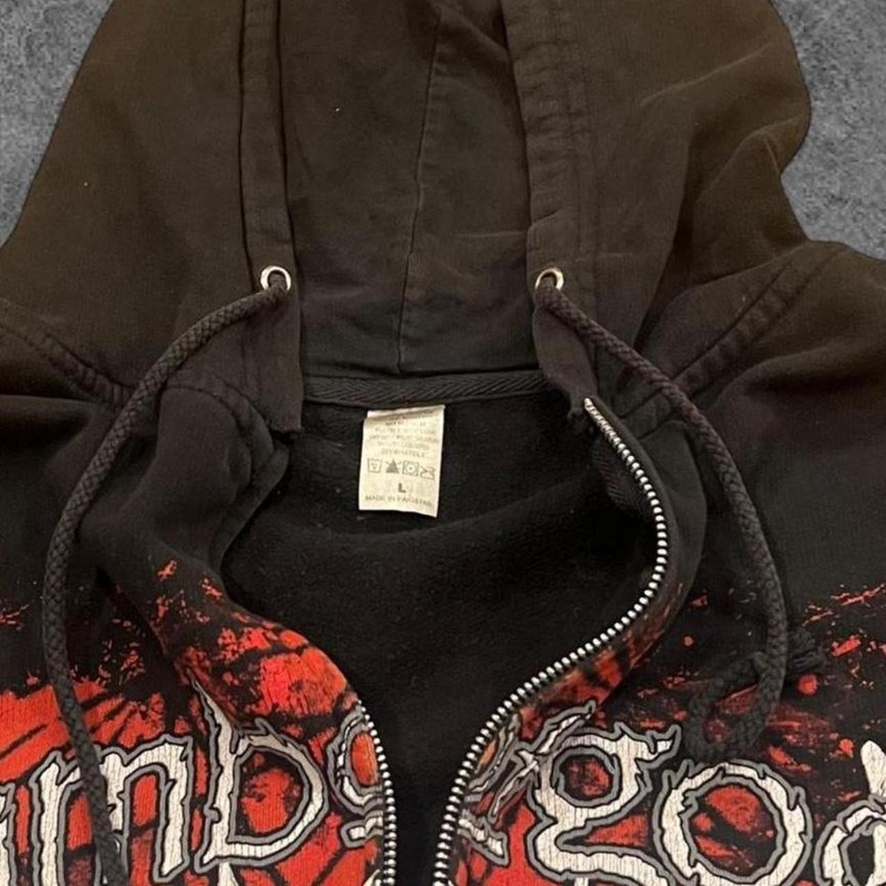Lamb of God "Dead Seeds" Zip-Up Hoodie (2009) Distressed Band Y2K Large - Picture 5 of 7